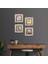 Gül, Vintage Çiçek, Kelebekli Çiçek Taş Duvar Tablosu Çerçeveli Duvar Dekoru 4 Parça Tablo Seti Wall Art T4-1862 1