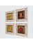 La İlahe İllallah, Hırka-i Şerif, Mührü Şerif, Bereket Duası Taş Duvar Tablosu Çerçeveli Duvar Dekoru 4 Parça Tablo Seti Wall Art T4-1963 2
