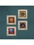 Stone Fil, Tavus Kuşu, Sri Yantra, Nazar Çerçeveli Taş Duvar Tablosu 4’lü Set - Dekoratif Modern Sanat, Ev ve Ofis Dekoru |TK4-312| 4