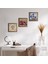 Stone Çini Sanatı Yelkenli Gemi, Hayat Ağacı, Nar Ahşap Çerçeveli Taş Duvar Tablosu 3’lü Set – 25x25 cm Dekoratif Modern Sanat – Ev ve Ofis Dekoru |W3-928| 1