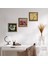 Gustav Klimt Hayat Ağacı, Şahmeran, Nar Ahşap Çerçeveli Taş Duvar Tablosu 3’lü Set – 25x25 cm Dekoratif Modern Sanat – Ev ve Ofis Dekoru |W3-964| 1