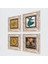 La İlahe İllallah, Semazen, Mührü Şerif Taş Duvar Tablosu Çerçeveli Duvar Dekoru 4 Parça Tablo Seti Wall Art T4-1971 2