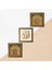 Allah Lafzı, Bereket Duası, Ayet-el Kürsi Ahşap Çerçeveli Taş Duvar Tablosu 3’lü Set – 25x25 cm Dekoratif Modern Sanat – Ev ve Ofis Dekoru |W3-05| 5