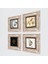 Stone Elif Vav, Hayat Ağacı, Lale Çerçeveli Taş Duvar Tablosu 4’lü Set - Dekoratif Modern Sanat, Ev ve Ofis Dekoru |TK4-352| 2