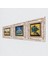 Stone Van Gogh Kilise, Süsenler, Hollanda'da Lale Tarlaları Çerçeveli Taş Duvar Tablosu 3’lü Set - Dekoratif Modern Sanat, Ev ve Ofis Dekoru |TK3-530| 2