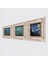 Stone Van Gogh Ren Nehri, Yıldızlı Gece, Badem Ağacı Çerçeveli Taş Duvar Tablosu 3’lü Set - Dekoratif Modern Sanat, Ev ve Ofis Dekoru |TK3-568| 2