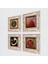 Vav, Nazar, Nar, Bereket Duası Taş Duvar Tablosu Çerçeveli Duvar Dekoru 4 Parça Tablo Seti Wall Art T4-219 2