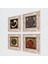 Yaşam Çiçeği, Vav, Nazar, Bereket Duası Taş Duvar Tablosu Çerçeveli Duvar Dekoru 4 Parça Tablo Seti Wall Art T4-223 2