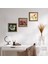 Stone Lale Ebru Sanatı, Şahmeran, Nar Ahşap Çerçeveli Taş Duvar Tablosu 3’lü Set – 25x25 cm Dekoratif Modern Sanat – Ev ve Ofis Dekoru |W3-990| 1