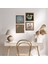 Ebru Sanatı, Yaşam Çiçeği, Şahmeran Taş Duvar Tablosu Ahşap Çerçeveli Duvar Dekoru 4 Parça Tablo Seti Wall Art W4-490 1