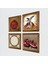 Hilye-i Şerif, Bereket Duası, Semazen, Nar Taş Duvar Tablosu Ahşap Çerçeveli Duvar Dekoru 4 Parça Tablo Seti Wall Art W4-652 2
