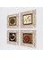Lale, Vav, Nazar, Bereket Duası Taş Duvar Tablosu Çerçeveli Duvar Dekoru 4 Parça Tablo Seti Wall Art T4-200 2