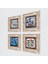 Çini Sanatı Balık, Yelkenli Gemi, Lale Taş Duvar Tablosu Çerçeveli Duvar Dekoru 4 Parça Tablo Seti Wall Art T4-39 2