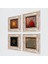Yaşam Çiçeği, Sri Yantra, Hayat Ağacı, Nar Taş Duvar Tablosu Çerçeveli Duvar Dekoru 4 Parça Tablo Seti Wall Art T4-499 2