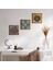 Hayat Ağacı, Yaşam Çiçeği, Nazar Boncuğu Ahşap Çerçeveli Taş Duvar Tablosu 3’lü Set – 25x25 cm Dekoratif Modern Sanat – Ev ve Ofis Dekoru |W3-378| 1