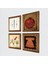 Hırka-i Şerif, Lale, Elif, Bereket Duası Taş Duvar Tablosu Ahşap Çerçeveli Duvar Dekoru 4 Parça Tablo Seti Wall Art W4-665 2