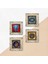 Stone Fil, Tavus Kuşu, Nazar Çerçeveli Taş Duvar Tablosu 4’lü Set - Dekoratif Modern Sanat, Ev ve Ofis Dekoru |TK4-331| 5