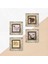 Stone Gül, Vintage Çiçek, Kelebekli Çiçek Çerçeveli Taş Duvar Tablosu 4’lü Set - Dekoratif Modern Sanat, Ev ve Ofis Dekoru |TK4-1880| 5