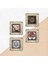 Sri Yantra, Çini Sanatı, Kelebekli Çiçek, Nar Ağacı Çerçeveli Taş Duvar Tablosu 4’lü Set - Dekoratif Modern Sanat, Ev ve Ofis Dekoru |TK4-262| 5