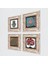Yaşam Çiçeği, Nar Ağacı, Fatma Ana Eli (Hamsa) Taş Duvar Tablosu Çerçeveli Duvar Dekoru 4 Parça Tablo Seti Wall Art T4-401 2