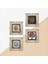 Sri Yantra, Fas Desenli Vintage, Çini Sanatı, Nar Ağacı Taş Duvar Tablosu Çerçeveli Duvar Dekoru 4 Parça Tablo Seti Wall Art T4-269 5