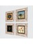 Stone Hayat Ağacı, Lale, Kabe-i Muazzama, Nazar Çerçeveli Taş Duvar Tablosu 4’lü Set - Dekoratif Modern Sanat, Ev ve Ofis Dekoru |TK4-393| 2