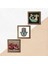 Şahmeran, Nar, Fatma Ana Eli (Hamsa) Ahşap Çerçeveli Taş Duvar Tablosu 3’lü Set – 25x25 cm Dekoratif Modern Sanat – Ev ve Ofis Dekoru |W3-702| 5