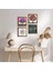 Nazar, Sri Yantra, Hayat Ağacı, Nar Ağacı Taş Duvar Tablosu Ahşap Çerçeveli Duvar Dekoru 4 Parça Tablo Seti Wall Art W4-1008 1
