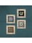 Yaşam Çiçeği, Çini Sanatı, Şahmeran Taş Duvar Tablosu Çerçeveli Duvar Dekoru 4 Parça Tablo Seti Wall Art T4-450 4
