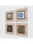 Yaşam Çiçeği, Nazar, Sri Yantra Çerçeveli Taş Duvar Tablosu 4’lü Set - Dekoratif Modern Sanat, Ev ve Ofis Dekoru |TK4-589| 2