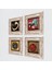 Stone Kuş, Vav, Nazar, Bereket Duası Çerçeveli Taş Duvar Tablosu 4’lü Set - Dekoratif Modern Sanat, Ev ve Ofis Dekoru |TK4-241| 2