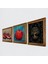 Hayat Ağacı, Nar Ahşap Çerçeveli Taş Duvar Tablosu 3’lü Set – 25x25 cm Dekoratif Modern Sanat – Ev ve Ofis Dekoru |W3-815| 2