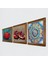 Mandala, Nar Taş Duvar Tablosu Ahşap Çerçeveli Duvar Dekoru 3 Parça Tablo Seti Wall Art W3-833 2