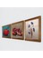Ebru Sanatı, Nar Taş Duvar Tablosu Ahşap Çerçeveli Duvar Dekoru 3 Parça Tablo Seti Wall Art W3-837 2