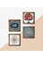 Nazar, Yaşam Çiçeği, Sri Yantra, Nar Ağacı Taş Duvar Tablosu Ahşap Çerçeveli Duvar Dekoru 4 Parça Tablo Seti Wall Art W4-1020 5