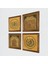 Felak Suresi, Bereket Duası, Ayet-el Kürsi, Esma'ül Hüsna Taş Duvar Tablosu Ahşap Çerçeveli Duvar Dekoru 4 Parça Tablo Seti Wall Art W4-1028 2