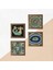 Hayat Ağacı, Mandala, Nazar, Şahmeran Ahşap Çerçeveli Taş Duvar Tablosu 4’lü Set – 25x25 cm Dekoratif Modern Sanat – Ev ve Ofis Dekoru |W4-1030| 5