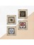 Sri Yantra, Fas Desenli Vintage, Çini Sanatı, Nar Ağacı Taş Duvar Tablosu Çerçeveli Duvar Dekoru 4 Parça Tablo Seti Wall Art T4-268 5