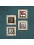 Sri Yantra, Çini Sanatı, Nar Ağacı Taş Duvar Tablosu Çerçeveli Duvar Dekoru 4 Parça Tablo Seti Wall Art T4-270 4