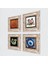 Nazar, Sri Yantra, Şahmeran Taş Duvar Tablosu Çerçeveli Duvar Dekoru 4 Parça Tablo Seti Wall Art T4-1519 2