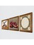 Hilye-i Şerif, Semazen, Nar Taş Duvar Tablosu Ahşap Çerçeveli Duvar Dekoru 3 Parça Tablo Seti Wall Art W3-856 2