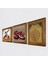 Bereket Duası, Semazen, Nar Taş Duvar Tablosu Ahşap Çerçeveli Duvar Dekoru 3 Parça Tablo Seti Wall Art W3-860 2