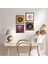 Fil, Tavus Kuşu, Sri Yantra, Nazar Taş Duvar Tablosu Ahşap Çerçeveli Duvar Dekoru 4 Parça Tablo Seti Wall Art W4-317 1