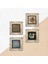 Yaşam Çiçeği, Fas Desenli Vintage, Şahmeran Çerçeveli Taş Duvar Tablosu 4’lü Set - Dekoratif Modern Sanat, Ev ve Ofis Dekoru |TK4-453| 5
