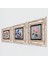 Çini Sanatı Lale, Yelkenli Gemi, Pembe Ortanca Çiçeği Taş Duvar Tablosu Çerçeveli Duvar Dekoru 3 Parça Tablo Seti Wall Art T3-1853 2