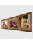 İki Müzisyen Kız Tablosu, Semazen, Nar Taş Duvar Tablosu Ahşap Çerçeveli Duvar Dekoru 3 Parça Tablo Seti Wall Art W3-852 2