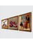 Satranç Oyunu, Semazen, Nar Taş Duvar Tablosu Ahşap Çerçeveli Duvar Dekoru 3 Parça Tablo Seti Wall Art W3-854 2