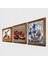 Çini Sanatı Yelkenli Gemi, Semazen, Nar Taş Duvar Tablosu Ahşap Çerçeveli Duvar Dekoru 3 Parça Tablo Seti Wall Art W3-875 2