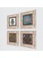 Stone Yaşam Çiçeği, Fatma Ana Eli (Hamsa) Çerçeveli Taş Duvar Tablosu 4’lü Set - Dekoratif Modern Sanat, Ev ve Ofis Dekoru |TK4-416| 2