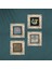 Yaşam Çiçeği, Çini Sanatı, Şahmeran Taş Duvar Tablosu Çerçeveli Duvar Dekoru 4 Parça Tablo Seti Wall Art T4-449 4
